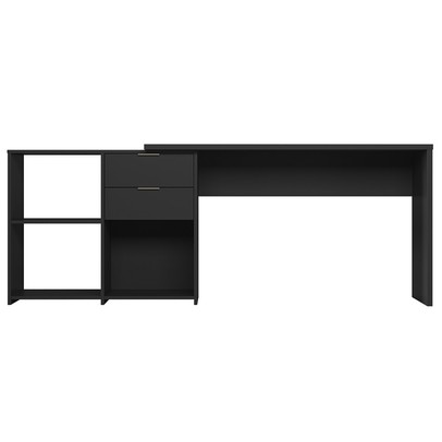 Mesa para Escritório 2 Gavetas Golfo Preto - Pnr Móveis