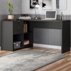 Mesa para Escritório 2 Gavetas Golfo Preto - Pnr Móveis