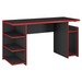 Mesa Gamer Cold 4 Prateleiras Preto Tx/Vermelho - Pnr Móveis
