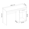 Mesa para Computador Bay 1 Gaveta Branco - Pnr Móveis