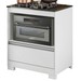 Armário de Cozinha para Cooktop Mari 1 Gaveta Branco New/Granito - Pnr Móveis