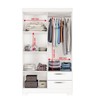 Guarda-Roupa Infantil 4 Portas 2 Gavetas Essen Flex Rosa/Branco - Pnr Móveis