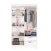 Guarda-Roupa Infantil 4 Portas 2 Gavetas Essen Flex Rosa/Branco - Pnr Móveis