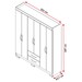 Guarda-Roupa Casal Estelar 6 Portas 2 Gavetas Branco New/Rosa - Pnr Móveis