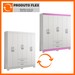 Guarda-Roupa Casal Estelar 6 Portas 2 Gavetas Branco New/Rosa - Pnr Móveis