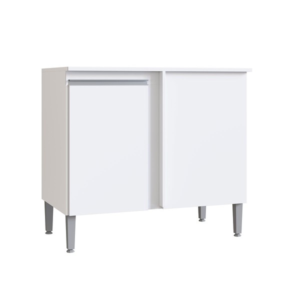 Balcão de Cozinha Athena 1 Porta Branco - Irm Móveis