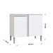 Balcão de Cozinha Athena 1 Porta Branco - Irm Móveis