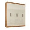 Guarda-Roupa Casal Paris 6 Portas 2 Gavetas Cinamomo/Off White - Maxel