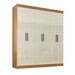 Guarda-Roupa Casal Paris 6 Portas 2 Gavetas Cinamomo/Off White - Maxel