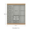 Guarda-Roupa Casal Paris 6 Portas 2 Gavetas Cinamomo/Off White - Maxel