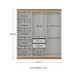 Guarda-Roupa Casal Paris 6 Portas 2 Gavetas Cinamomo/Off White - Maxel