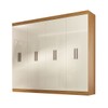 Guarda-Roupa Casal Paris 8 Portas 4 Gavetas Cinamomo/Off White - Maxel
