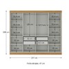Guarda-Roupa Casal Paris 8 Portas 4 Gavetas Cinamomo/Off White - Maxel