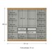 Guarda-Roupa Casal Paris 8 Portas 4 Gavetas Cinamomo/Off White - Maxel