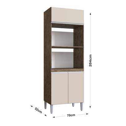 Torre Quente Athena 3 Portas Itauba/Off - Irm Móveis