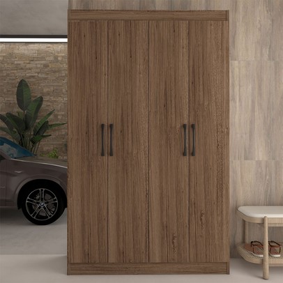 Sapateira Multiuso 20 Pares Sapato 4 Portas 8 Prateleiras Castanho - Panorama Móveis