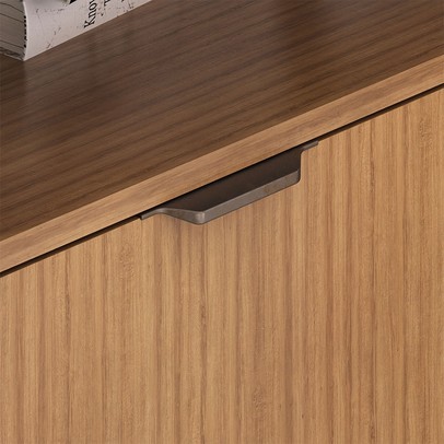 Armário para Escritório 3010 2 Portas Montana/Preto - Quiditá Móveis