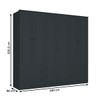 Guarda-Roupa Casal Fort 6 Portas 4 Gavetas 100% Mdf Grafite - Manbel