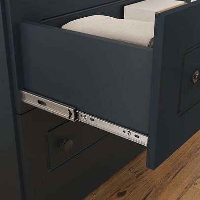 Guarda-Roupa Casal Fort 6 Portas 4 Gavetas 100% Mdf Grafite - Manbel