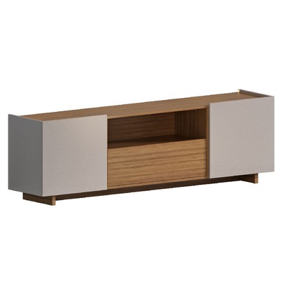 Rack para TV Até 60 Polegadas 2090 2 Portas 1 Gaveta Montana/Fume - Quiditá Móveis