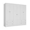 Guarda-Roupa Casal Fort 6 Portas 4 Gavetas 100% Mdf Branco - Manbel