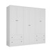 Guarda-Roupa Casal Fort 6 Portas 4 Gavetas 100% Mdf Branco - Manbel