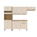 Cozinha Compacta Versalhes 12 Portas 1 Gaveta com Vidro Freijo/Soft - Kits Paraná