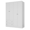 Guarda-Roupa Casal Fort 4 Portas 2 Gavetas 100% Mdf Branco - Manbel
