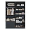 Guarda-Roupa Casal Fort 4 Portas 2 Gavetas 100% Mdf Grafite - Manbel