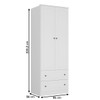 Guarda-Roupa Solteiro Fort 2 Portas 2 Gavetas 100% Mdf Branco - Manbel