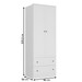 Guarda-Roupa Solteiro Fort 2 Portas 2 Gavetas 100% Mdf Branco - Manbel