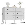 Cômoda Fort 6 Gavetas 100% Mdf Branco - Manbel