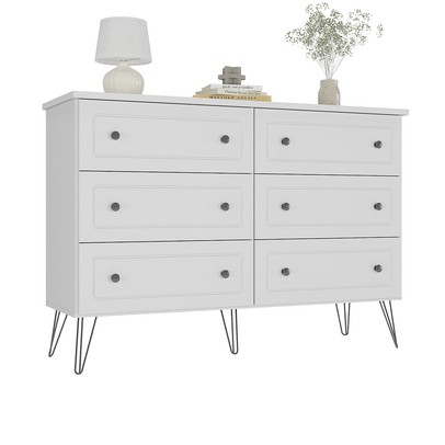 Cômoda Fort 6 Gavetas 100% Mdf Branco - Manbel