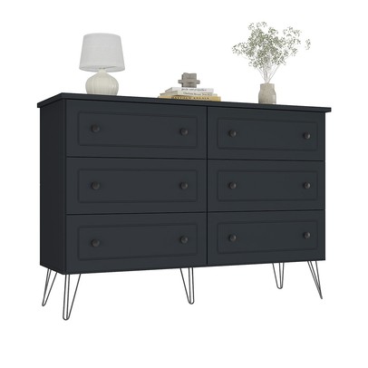 Cômoda Fort 6 Gavetas 100% Mdf Grafite - Manbel