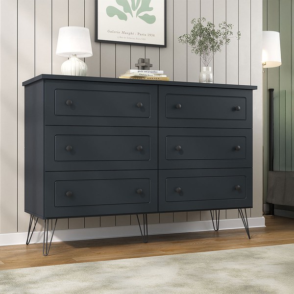 Cômoda Fort 6 Gavetas 100% Mdf Grafite - Manbel