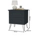 Mesa de Cabeceira Fort 2 Gavetas 100% Mdf Grafite - Manbel