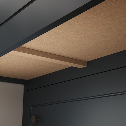 Mesa de Cabeceira Fort 2 Gavetas 100% Mdf Grafite - Manbel