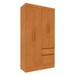 Guarda-Roupa Solteiro Oregon 4 Portas 2 Gavetas Cinamomo - Tcil Móveis
