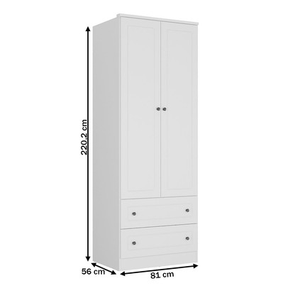 Guarda-Roupa Infantil Girassol 2 Portas 2 Gavetas 100% Mdf Branco - Manbel