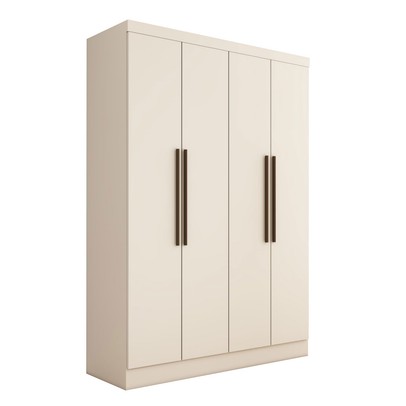Guarda-Roupa Solteiro Arcadia 4 Portas 2 Gavetas 100% Mdf Branco - Panorama Móveis