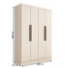Guarda-Roupa Solteiro Arcadia 4 Portas 2 Gavetas 100% Mdf Branco - Panorama Móveis