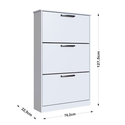 Sapateira Melissa 3 Portas Branco - Irm Móveis
