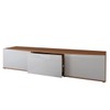 Rack para TV Até 60 Polegadas Soul 1,80 2 Portas 1 Gaveta Off White/Cedro - Panorama Móveis