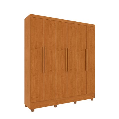 Guarda-Roupa Casal Finlândia Plus 6 Portas 4 Gavetas Cinamomo - Pnr Móveis