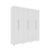Guarda-Roupa Casal Finlândia Plus 6 Portas 4 Gavetas Neve - Pnr Móveis