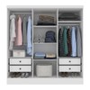 Guarda-Roupa Casal Finlândia Plus 6 Portas 4 Gavetas Neve - Pnr Móveis
