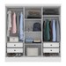 Guarda-Roupa Casal Finlândia Plus 6 Portas 4 Gavetas Neve - Pnr Móveis