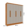 Guarda-Roupa Casal Finlândia 6 Portas 4 Gavetas Cinamomo/Off White - Pnr Móveis
