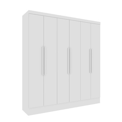 Guarda-Roupa Casal Finlândia 6 Portas 4 Gavetas Neve - Pnr Móveis