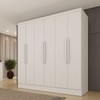 Guarda-Roupa Casal Finlândia 6 Portas 4 Gavetas Neve - Pnr Móveis